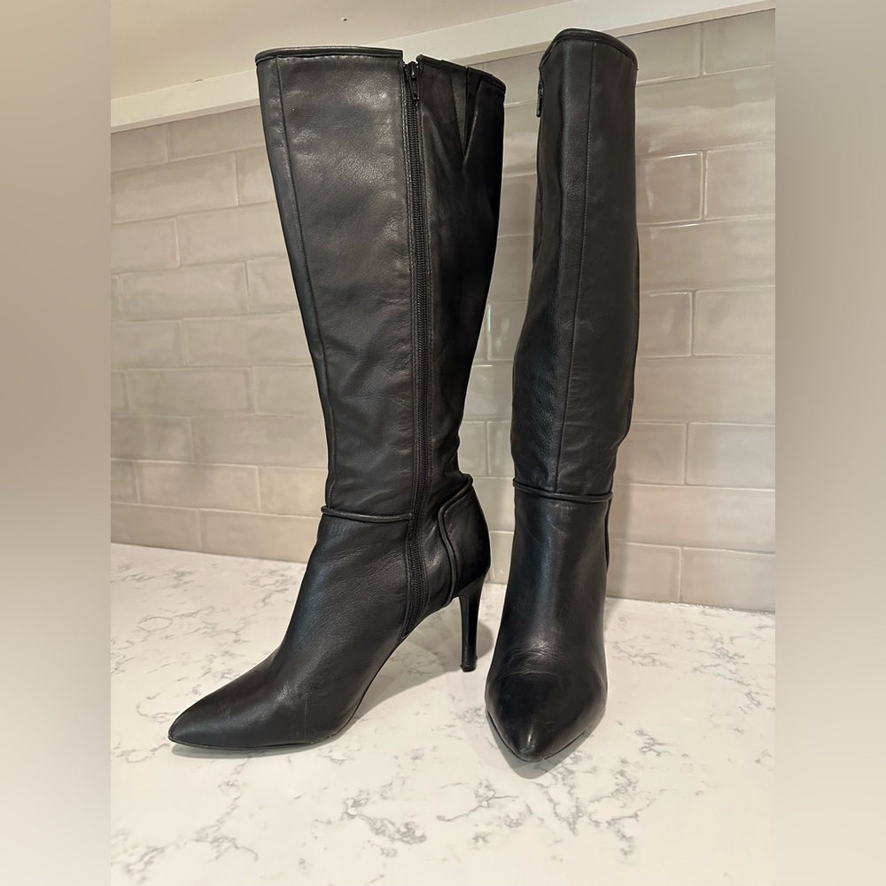 🖤Black Leather Heel Boots🖤
